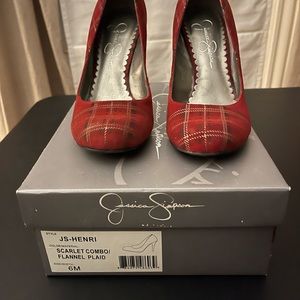 Jessica Simpson red heels